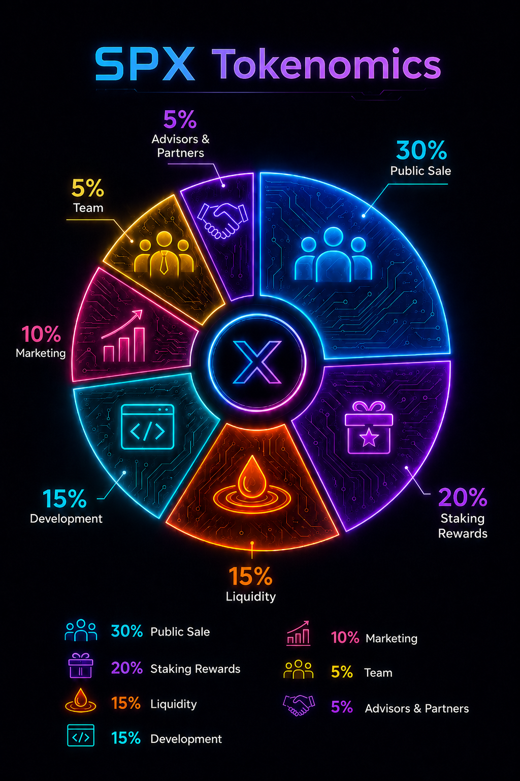 SPX28D tokenomics distribution